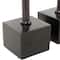 Black Aluminum Slim Candle Holder with Block Base Set